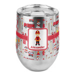 Firefighter Character Stemless Wine Tumbler - Full Print (Personalized)
