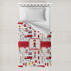 Firefighter Character Toddler Duvet Cover w/ Name or Text