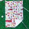 Firefighter Character Waffle Weave Golf Towel - In Context