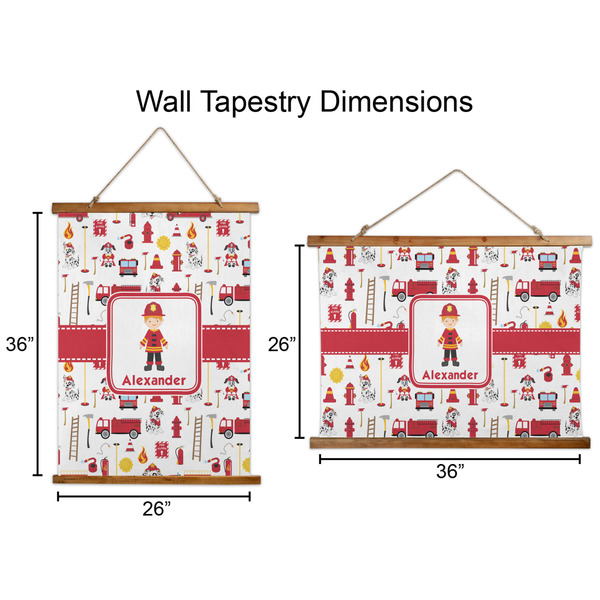 Firefighter Character Wall Hanging Tapestries - Parent/Sizing