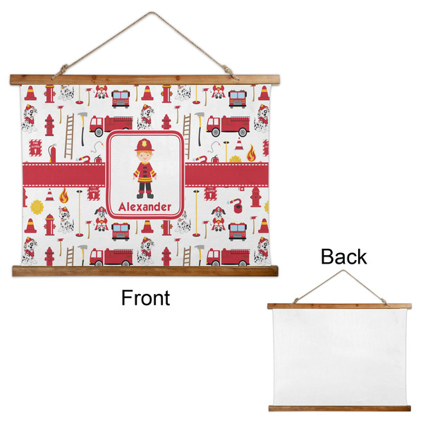 Firefighter Character Wall Hanging Tapestry - Landscape - APPROVAL