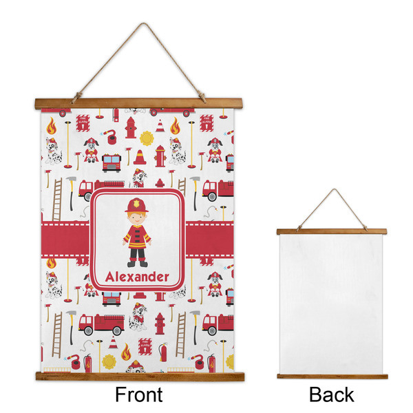 Firefighter Character Wall Hanging Tapestry - Portrait - APPROVAL