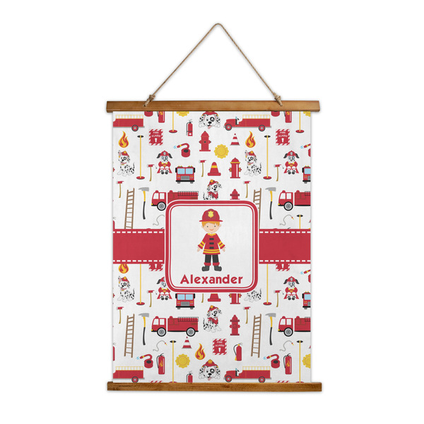 Custom Firefighter Character Wall Hanging Tapestry - Tall (Personalized)