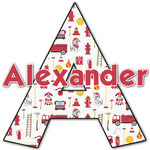 Firefighter Character Name & Initial Decal - Up to 18"x18" (Personalized)