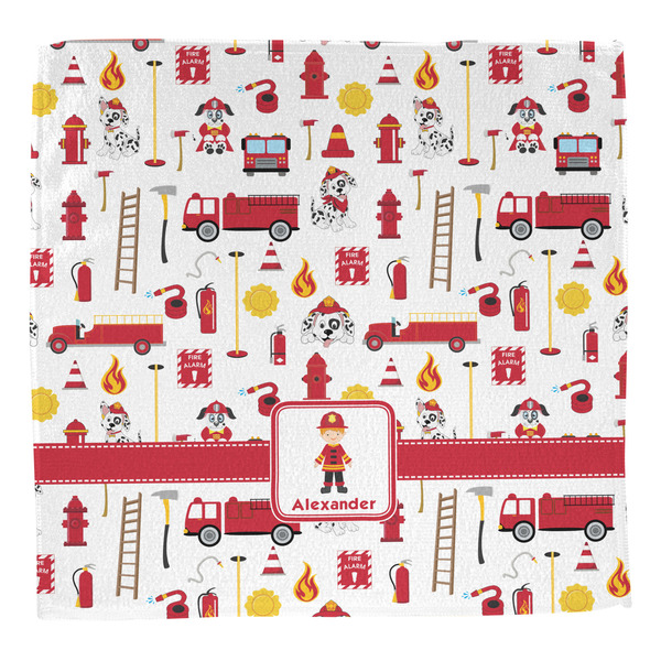 Firefighter Character Washcloth - Front - No Soap