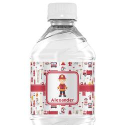 Firefighter Character Water Bottle Labels - Custom Sized (Personalized)