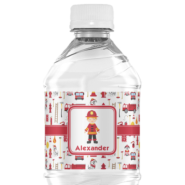 Custom Firefighter Character Water Bottle Labels - Custom Sized (Personalized)