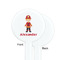Firefighter Character White Plastic 7" Stir Stick - Single Sided - Round - Front & Back