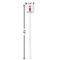 Firefighter Character White Plastic Stir Stick - Square - Dimensions