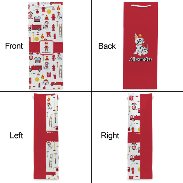 Firefighter Character Wine Gift Bag - Gloss - Approval