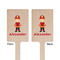 Firefighter Character Wooden 6.25" Stir Stick - Rectangular - Double Sided - Front & Back