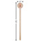 Firefighter Character Wooden 7.5" Stir Stick - Round - Dimensions