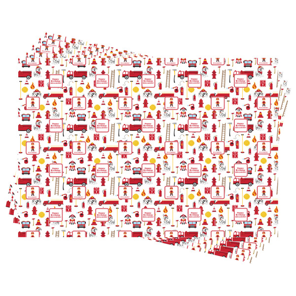 Firefighter Character Wrapping Paper - Front & Back - Sheets Approval