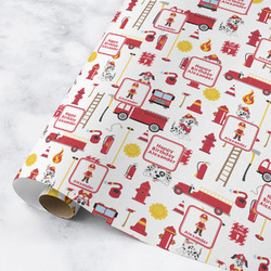 Firefighter Character Wrapping Paper Roll - Medium - Matte (Personalized)