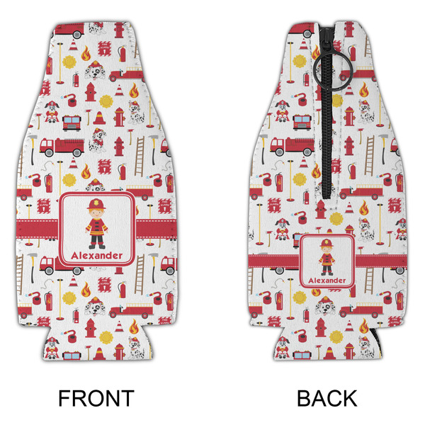 Firefighter Character Zipper Bottle Cooler - APPROVAL