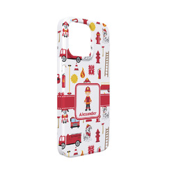 Firefighter Character iPhone Case - Plastic - iPhone 13 Mini (Personalized)