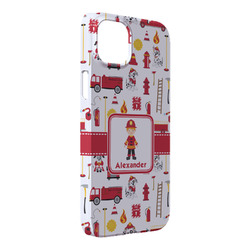 Firefighter Character iPhone Case - Plastic - iPhone 14 Plus (Personalized)