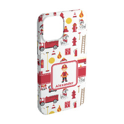Firefighter Character iPhone Case - Plastic - iPhone 15 (Personalized)