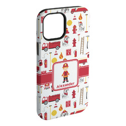 Firefighter Character iPhone Case - Rubber Lined - iPhone 15 Plus (Personalized)