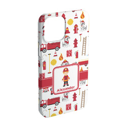 Firefighter Character iPhone Case - Plastic - iPhone 15 Pro (Personalized)