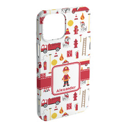 Firefighter Character iPhone Case - Plastic - iPhone 15 Pro Max (Personalized)