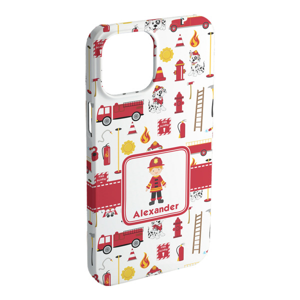 Custom Firefighter Character iPhone Case - Plastic (Personalized)