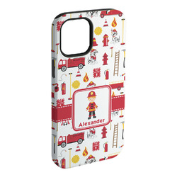 Firefighter Character iPhone Case - Rubber Lined - iPhone 15 Pro Max (Personalized)