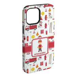 Firefighter Character iPhone Case - Rubber Lined (Personalized)