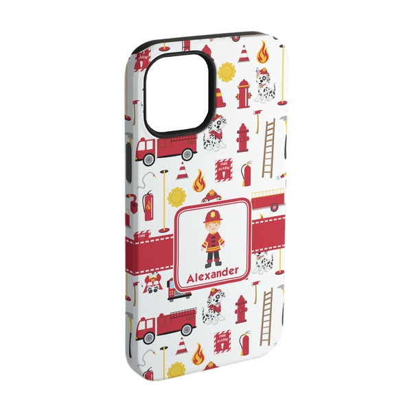 Custom Firefighter Character iPhone Case - Rubber Lined - iPhone 15 (Personalized)