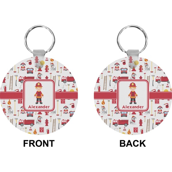 Firefighter Circle Keychain (Front + Back)