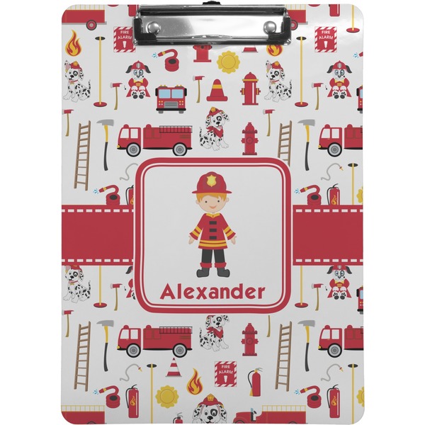 Custom Firefighter Character Clipboard (Letter Size) w/ Name or Text