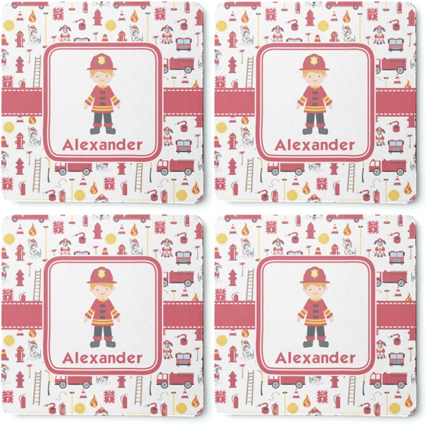 Firefighter Coaster Rubber Back - Apvl