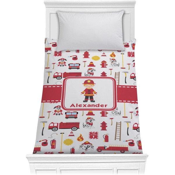 Custom Firefighter Character Comforter - Twin w/ Name or Text
