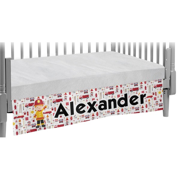 Custom Firefighter Character Crib Skirt w/ Name or Text