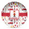 Firefighter Character Microwave Safe Plastic Plate - Composite Polymer (Personalized)