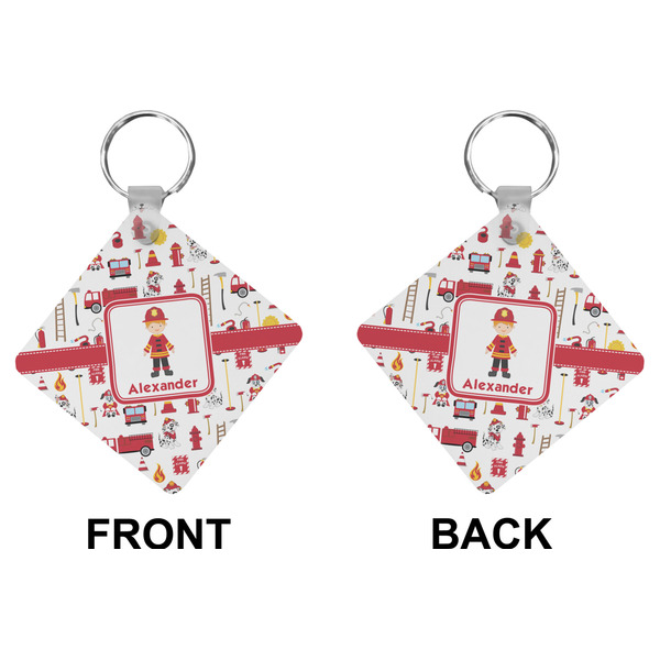 Firefighter Diamond Keychain (Front + Back)