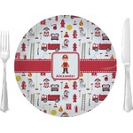 Firefighter Character Glass Lunch / Dinner Plate 10" (Personalized)