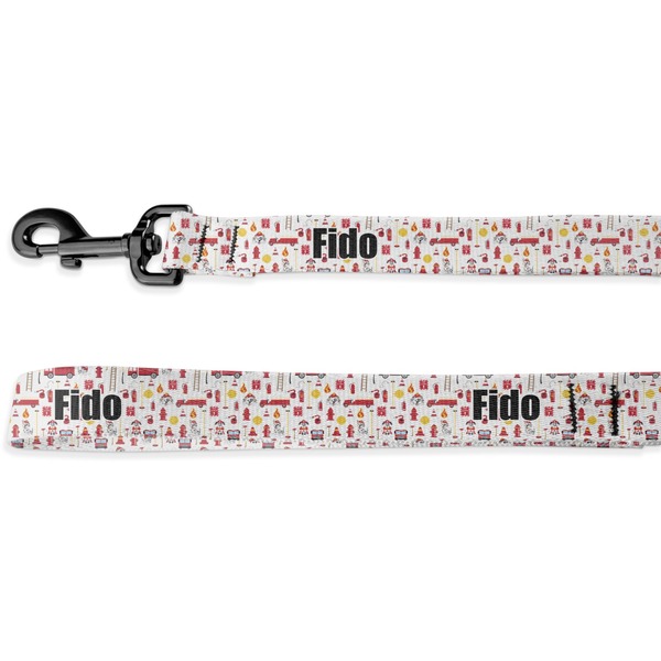 Custom Firefighter Character Deluxe Dog Leash - 4 ft (Personalized)
