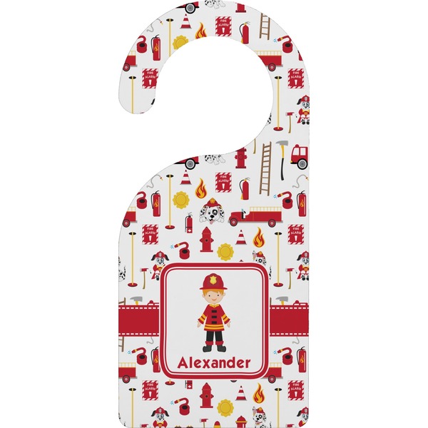Custom Firefighter Character Door Hanger w/ Name or Text