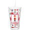 Firefighter Double Wall Tumbler with Straw (Personalized)