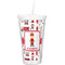 Firefighter Character Double Wall Tumbler with Straw (Personalized)