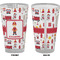 Firefighter Character Pint Glass - Full Color - Front & Back Views