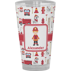 Firefighter Character Pint Glass - Full Color (Personalized)