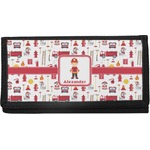 Firefighter Character Canvas Checkbook Cover w/ Name or Text