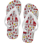 Firefighter Character Flip Flops - Medium w/ Name or Text