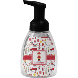 Firefighter Character Foam Soap Bottle - Black (Personalized)