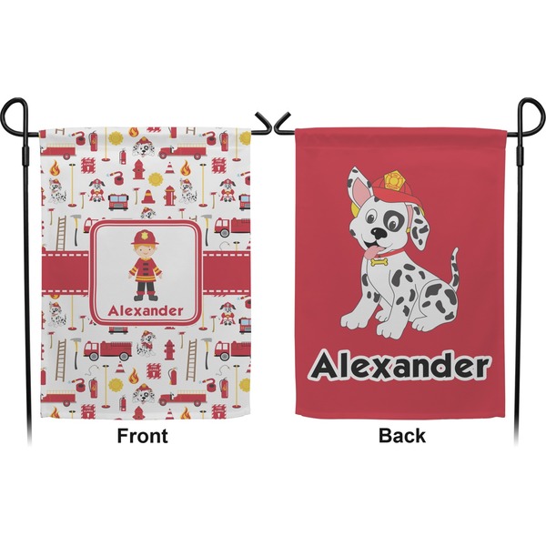 Firefighter Garden Flag - Double Sided Front and Back