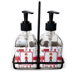 Firefighter Character Glass Soap & Lotion Bottles (Personalized)