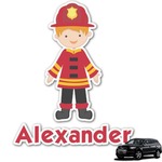 Firefighter Character Graphic Car Decal (Personalized)