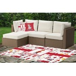 Firefighter Character Indoor / Outdoor Rug - Custom Size w/ Name or Text